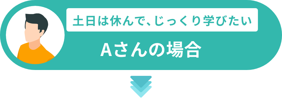 土日は休んで､じっくり学びたいAさんの場合
